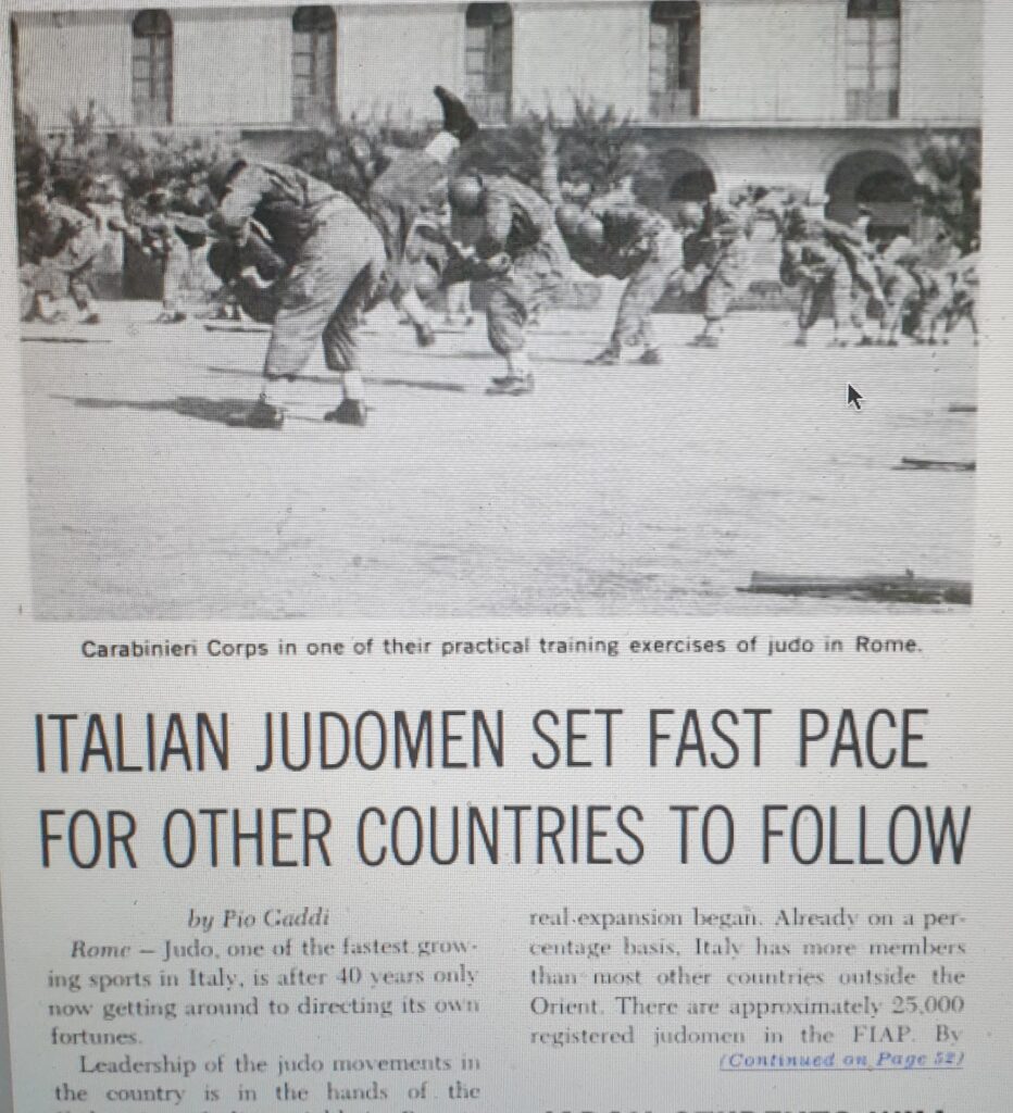 Pio Gaddi, il Judo italiano tra le pagine della famosa rivista americana Black Belt. Numero, giugno 1967. 